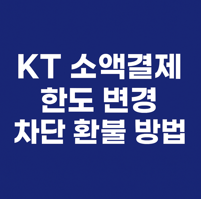 KT소액결제 피해 해결