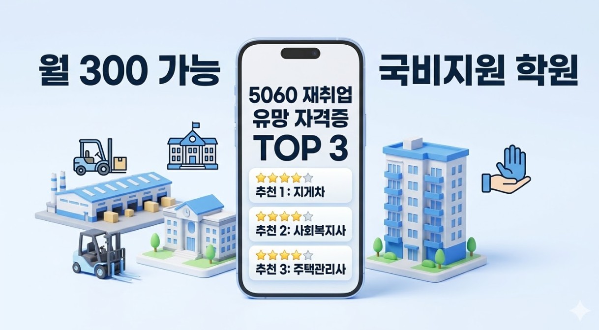5060 중장년 재취업 유망 자격증 베스트 3 및 서울 경기 인천 지역별 일자리 구하기 가이드