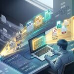 USB 포맷 오류 메시지를 보고 절망하는 대학생과 데이터 복구 솔루션 이미지